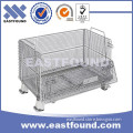 Foldable Metal Crate Rolling Warehouse Steel Japan Storage Cage Bin